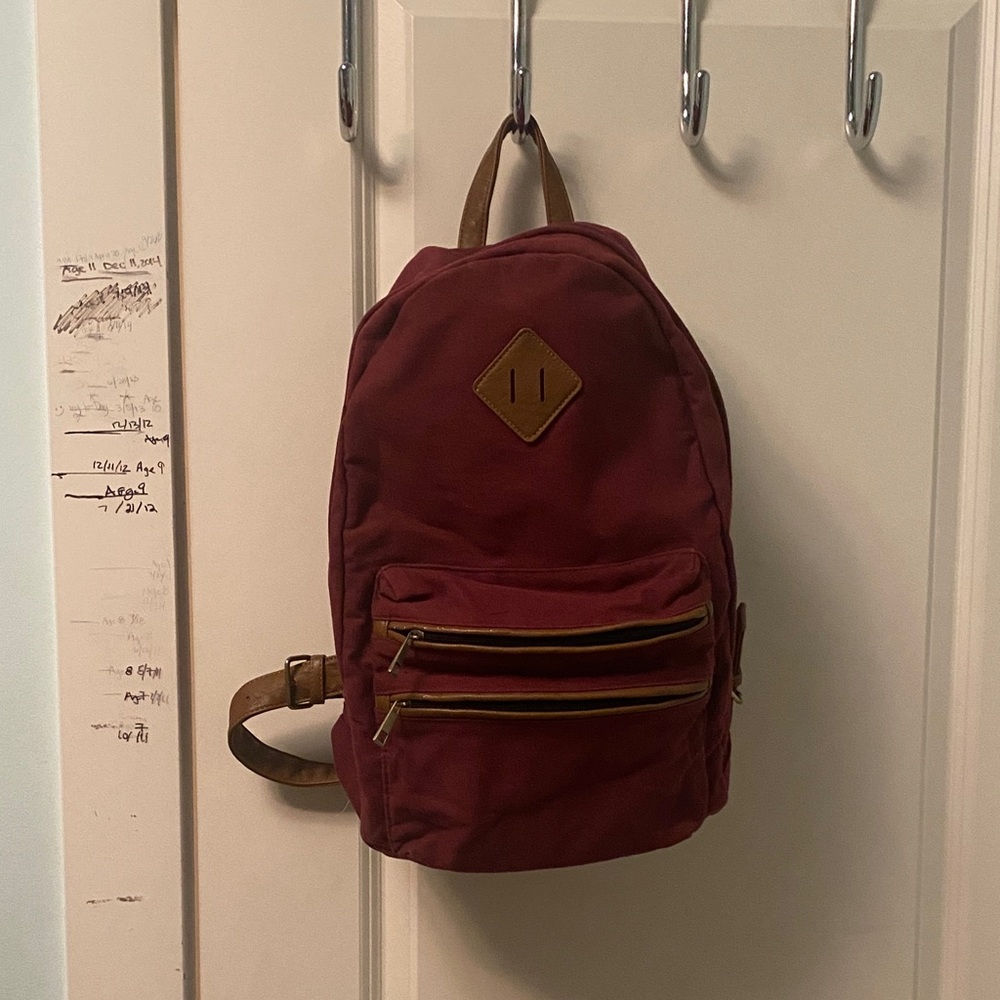 Forever 21 Burgundy Backpack
